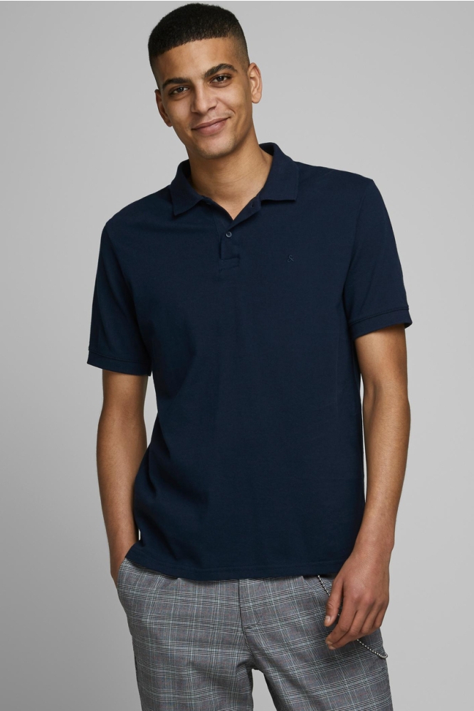 JJEBASIC POLO SS NOOS 12136516 Navy Blazer/SLIM FIT